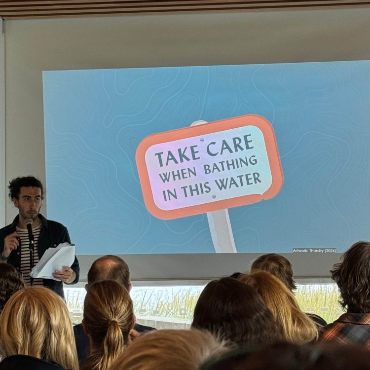 Taylor Butler-Eldridge presenting Swimming with Care